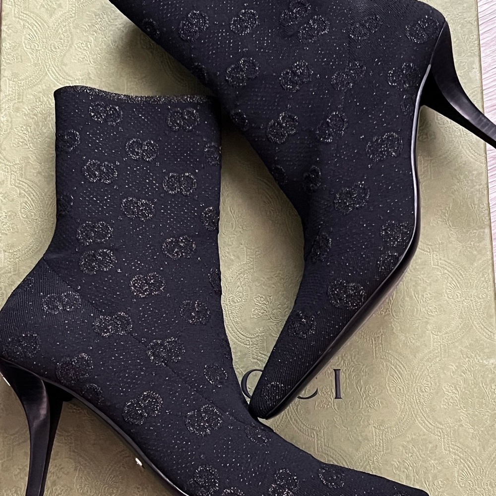 Gucci Black Women's Knit Boots